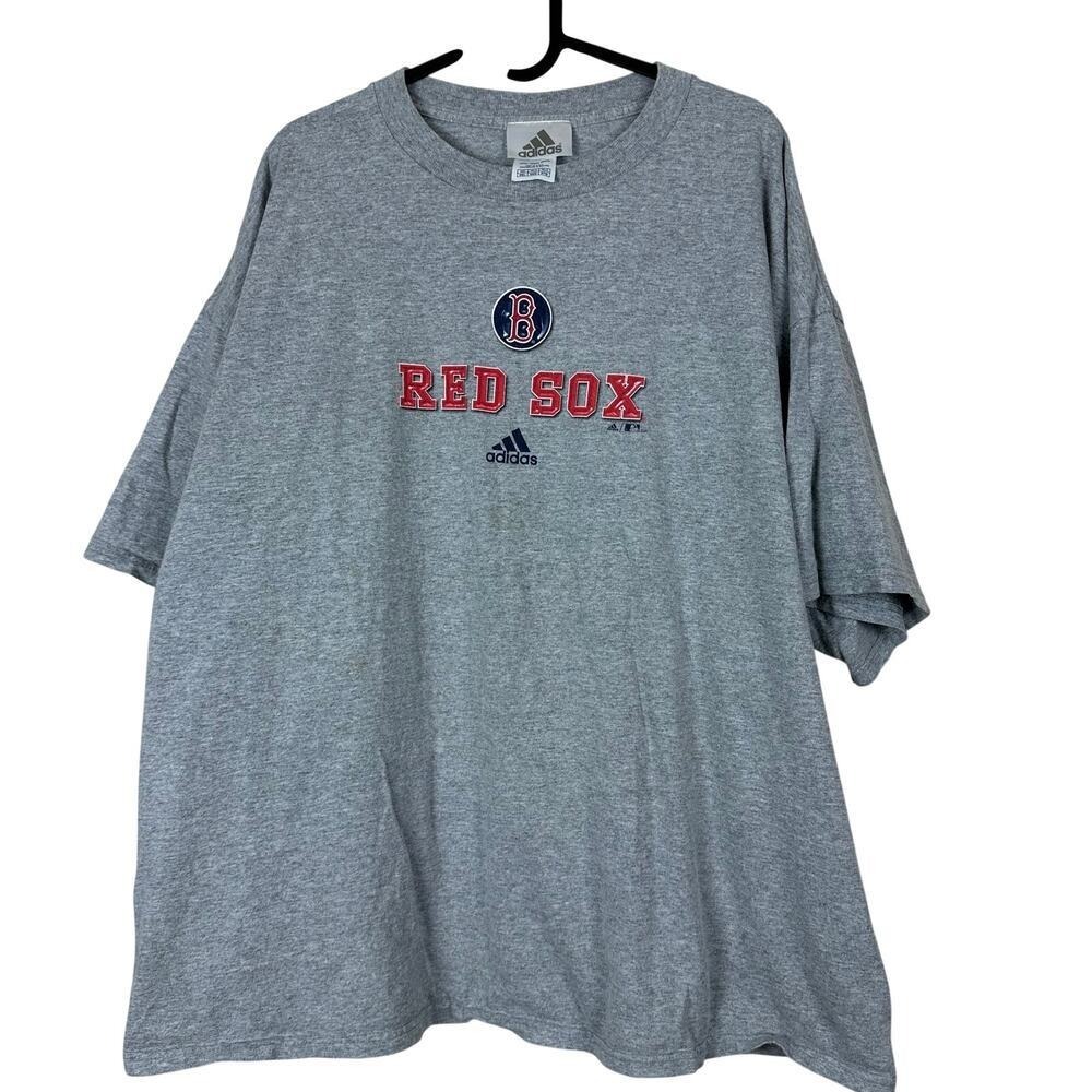 Adidas Men's T-Shirt 2XL Y2K Boston Red Sox MLB Nostalgic Sportswear Retro Indie